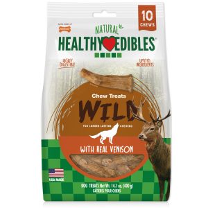 Nylabone Healthy Edibles WILD Antler Chew Venison, Large/Giant Dog Chews, 10 ct