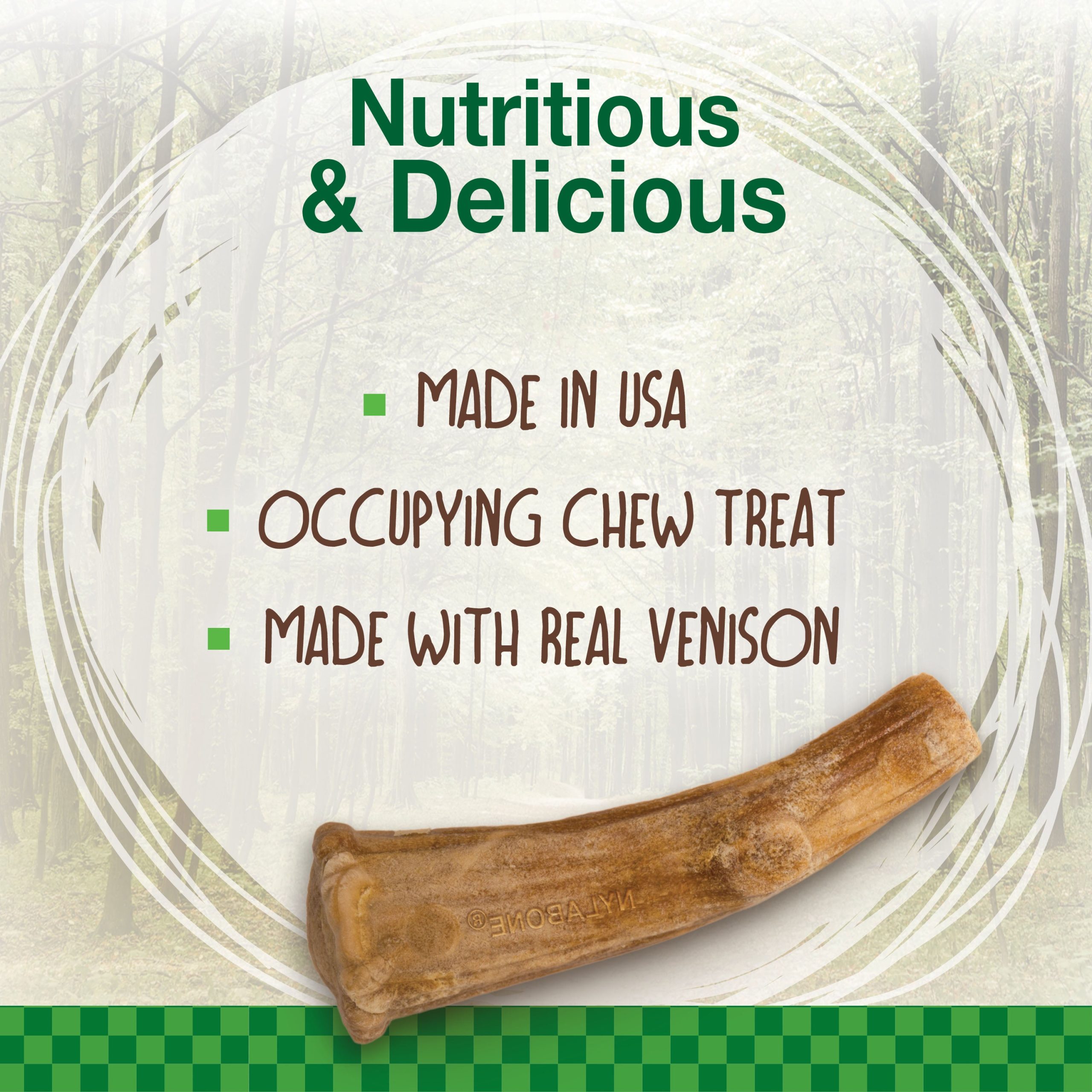 Nylabone Healthy Edibles WILD Antler Chew Venison, Large/Giant Dog Chews, 10 ct - Image 2