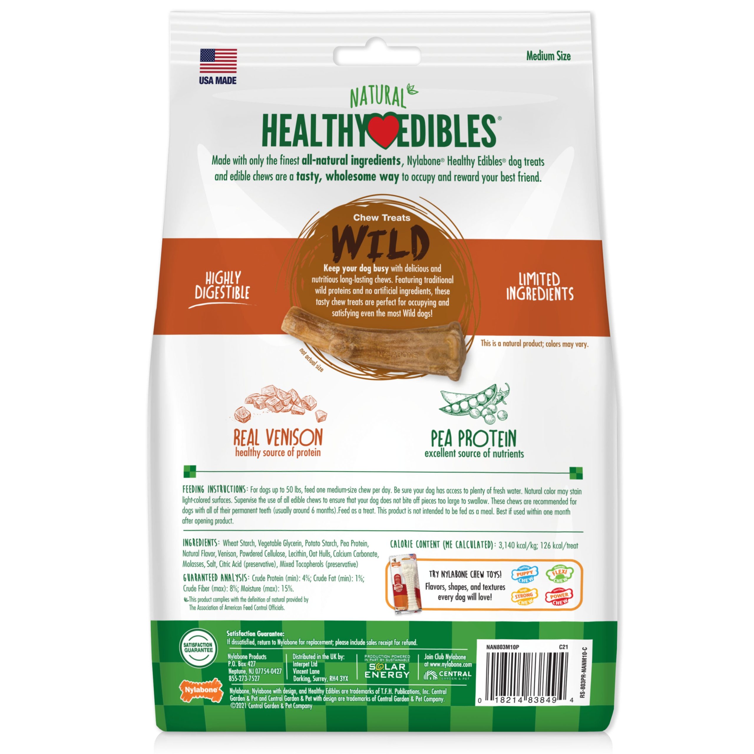 Nylabone Healthy Edibles WILD Antler Chew Venison, Large/Giant Dog Chews, 10 ct - Image 7