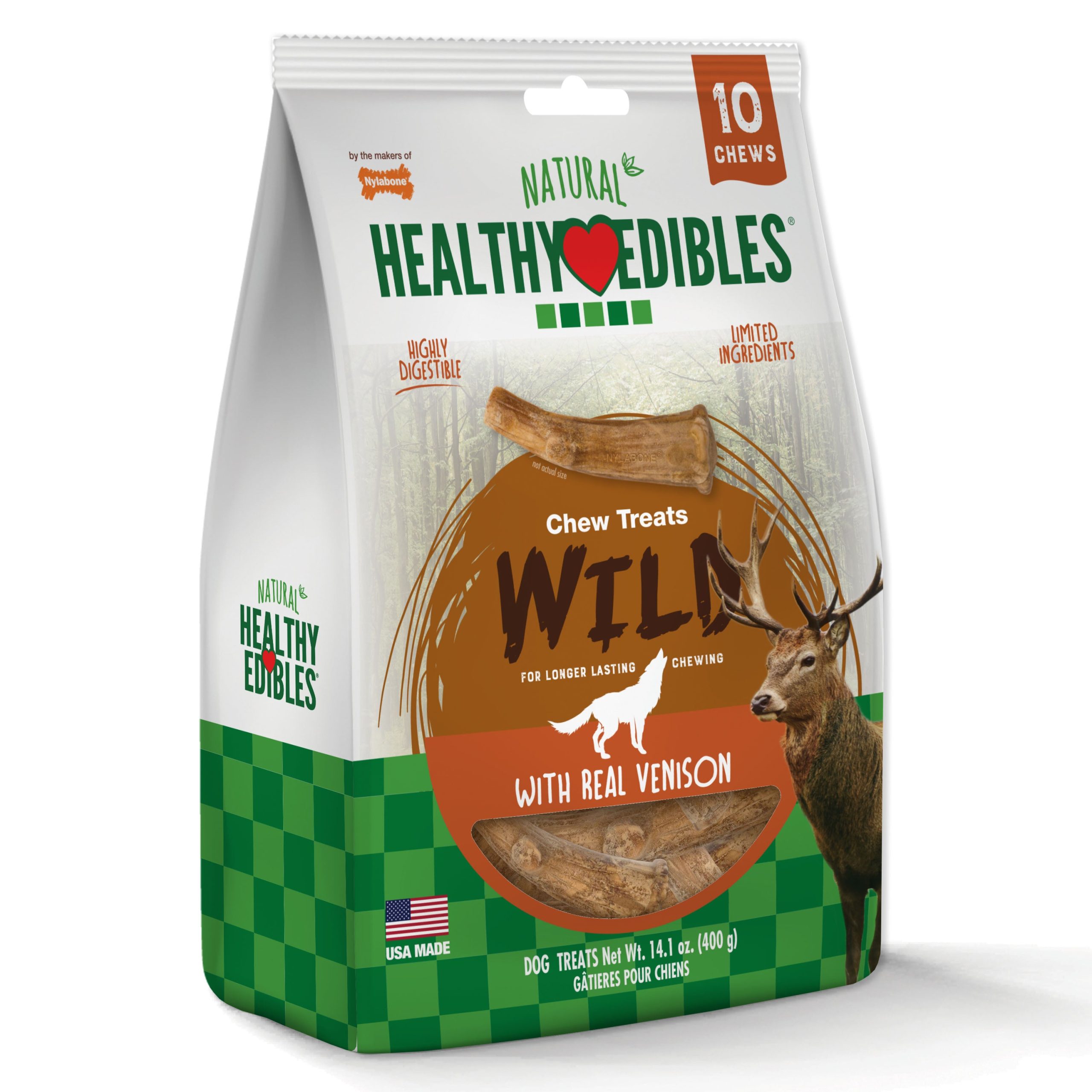 Nylabone Healthy Edibles WILD Antler Chew Venison, Large/Giant Dog Chews, 10 ct - Image 8
