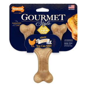 Nylabone Gourmet Style Strong Chew Wishbone, Chicken, Large/Giant