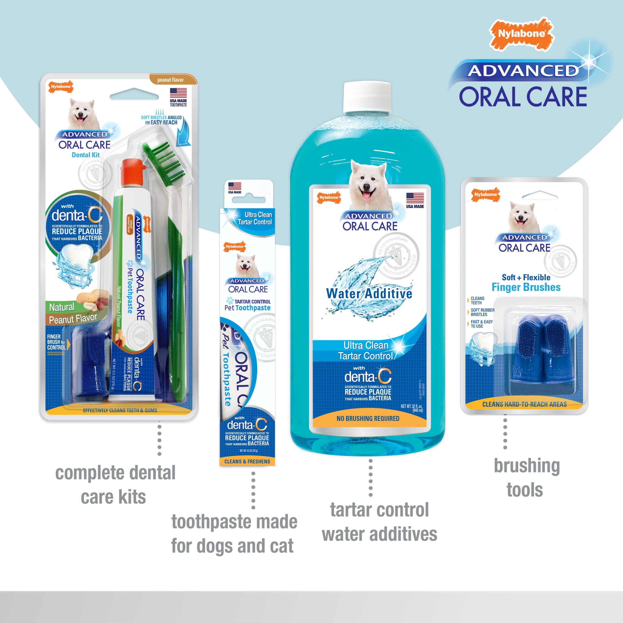 Nylabone Advanced Oral Care Senior Dog Dental Kit with Soft-Bristle Toothbrush - Image 4