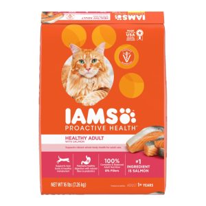 IAMS ProActive Health Adult Dry Cat Food, Salmon & Tuna, 16 lb