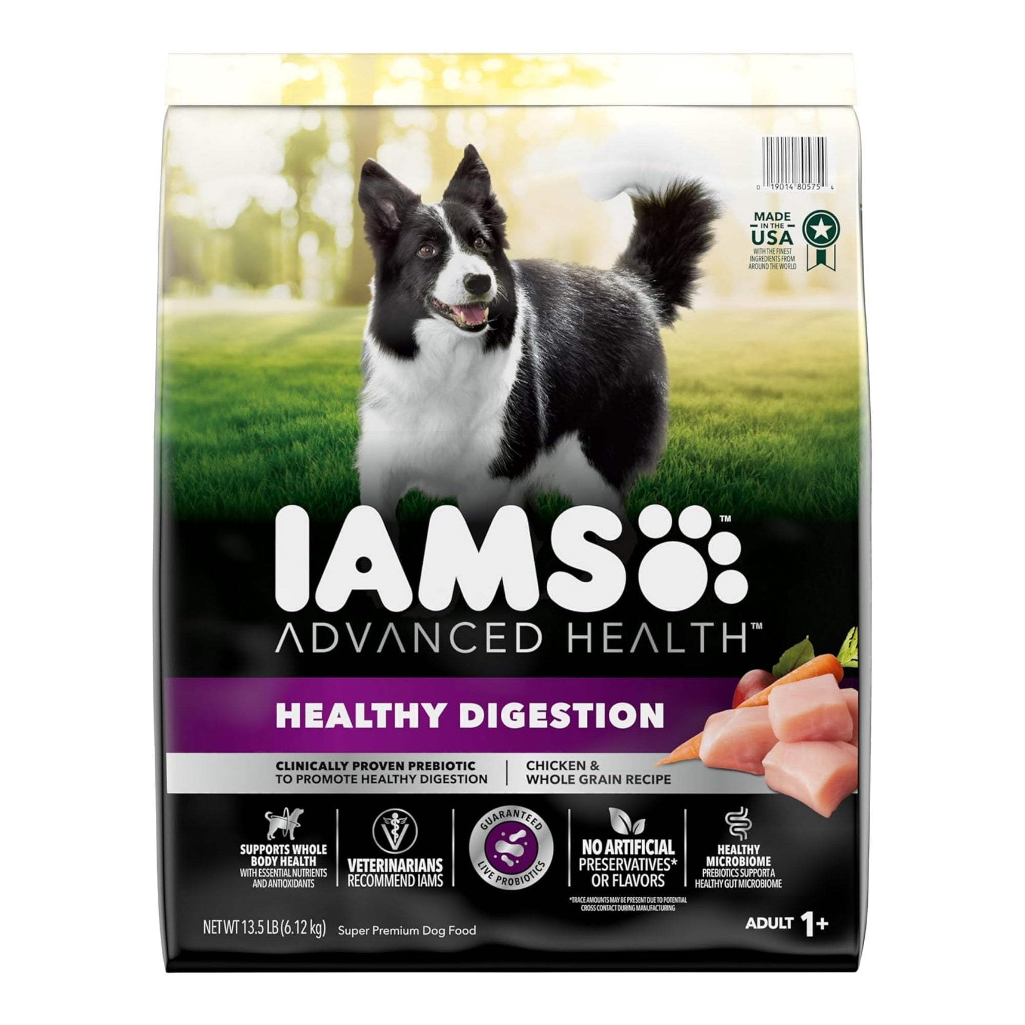 IAMS Advanced Health Healthy Digestion Chicken & Whole Grains Dog Food, 13.5 lb