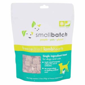 Small Batch Freeze-Dried Lamb Hearts Dog Treats, 3.5 oz