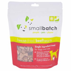 Small Batch Freeze-Dried Beef Hearts Dog Treats, 3.5 oz
