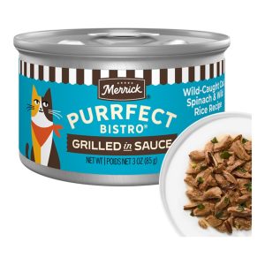 Merrick Bistro Wild Caught Cod, Spinach & Wild Rice in Gravy, 3 oz (24 Pack)