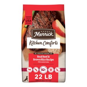 Merrick Kitchen Comforts Real Beef & Brown Rice Dry Dog Food, 22 lb