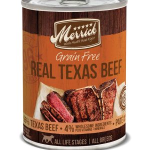 Merrick Grain-Free 96% Real Texas Beef Wet Dog Food, 12.7 oz (Case of 12)