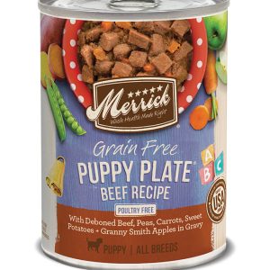 Merrick Grain-Free Puppy Plate Beef Wet Dog Food, 12.7 oz (Case of 12)
