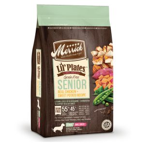 Merrick Lil' Plates Grain-Free Senior Real Chicken & Sweet Potato Dog Food, 4 lb