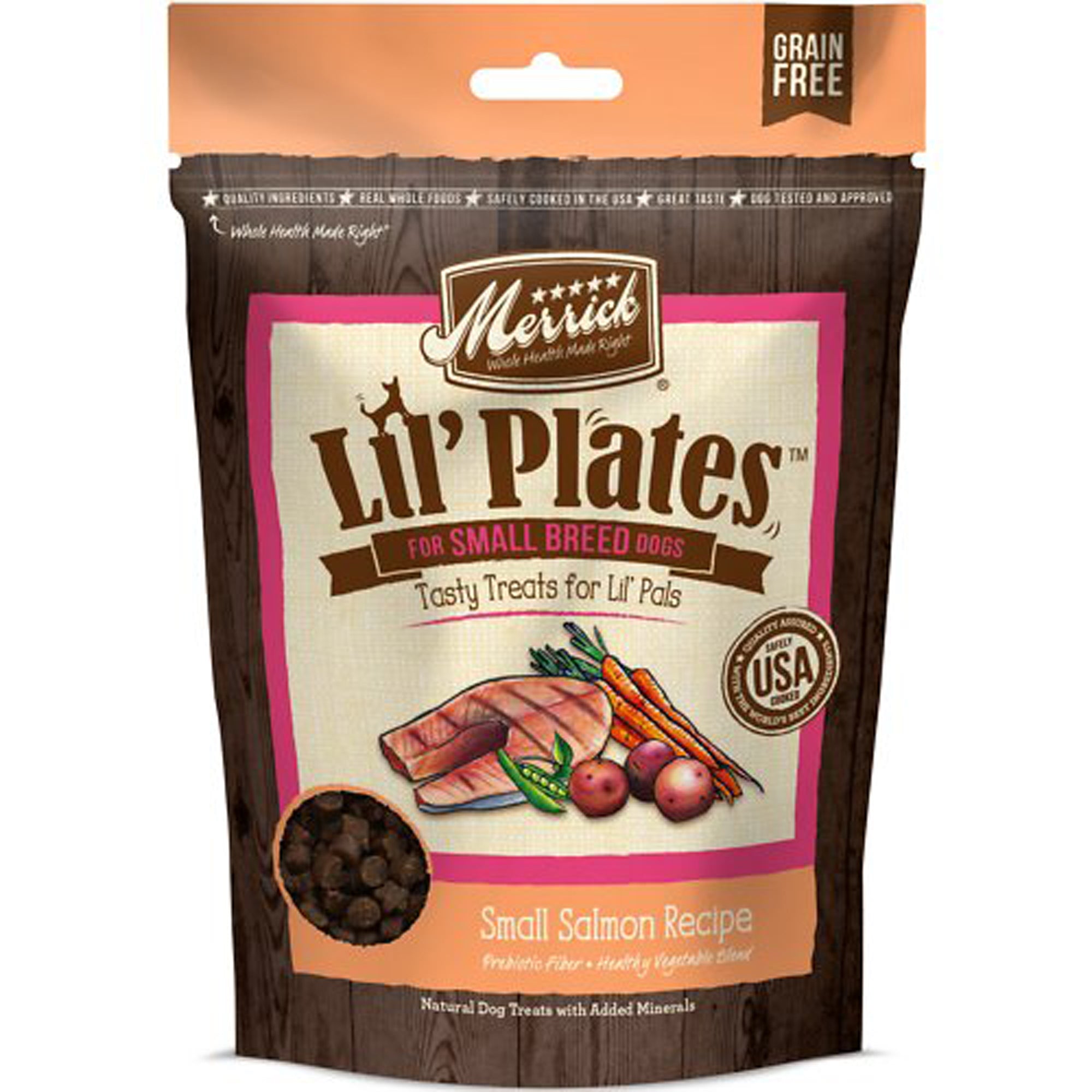 Merrick Lil' Plates Small Salmon Dog Treats, 5 oz (Case of 6)