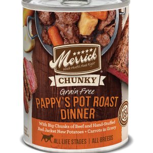 Merrick Chunky Pappy's Pot Roast Wet Dog Food, 12.7 oz (Case of 12)