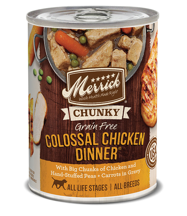 Merrick Chunky Colossal Chicken Wet Dog Food, 12.7 oz (Case of 12)