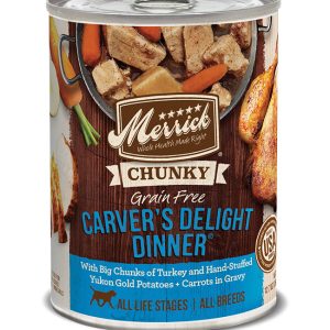 Merrick Chunky Carver's Delite Wet Dog Food, 12.7 oz (Case of 12)