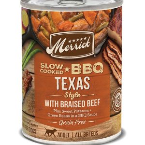 Merrick Slow-Cooked BBQ Texas Style Beef Wet Dog Food, 12.7 oz (Case of 12)