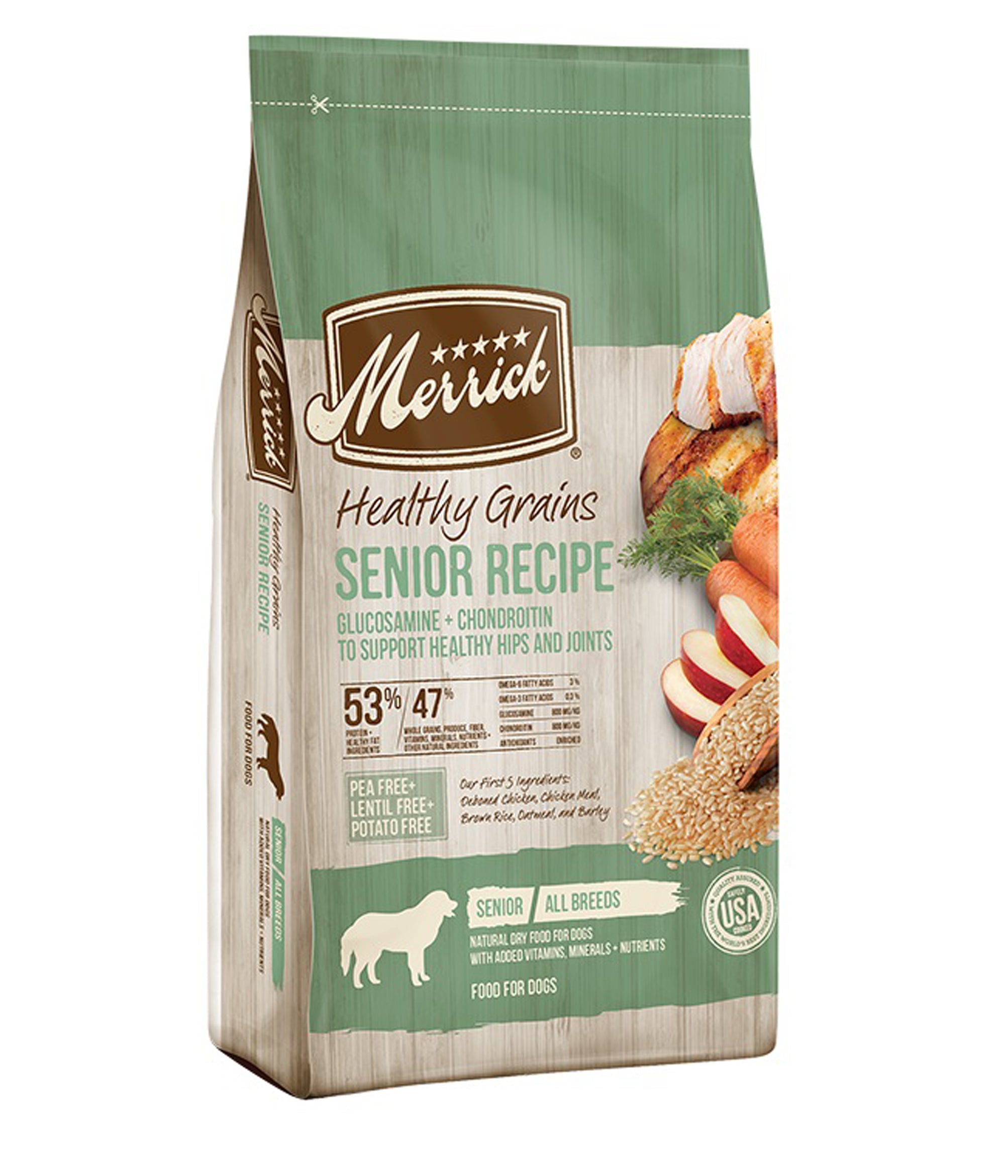 Merrick Healthy Grains Senior Recipe Dry Dog Food, 4 lb