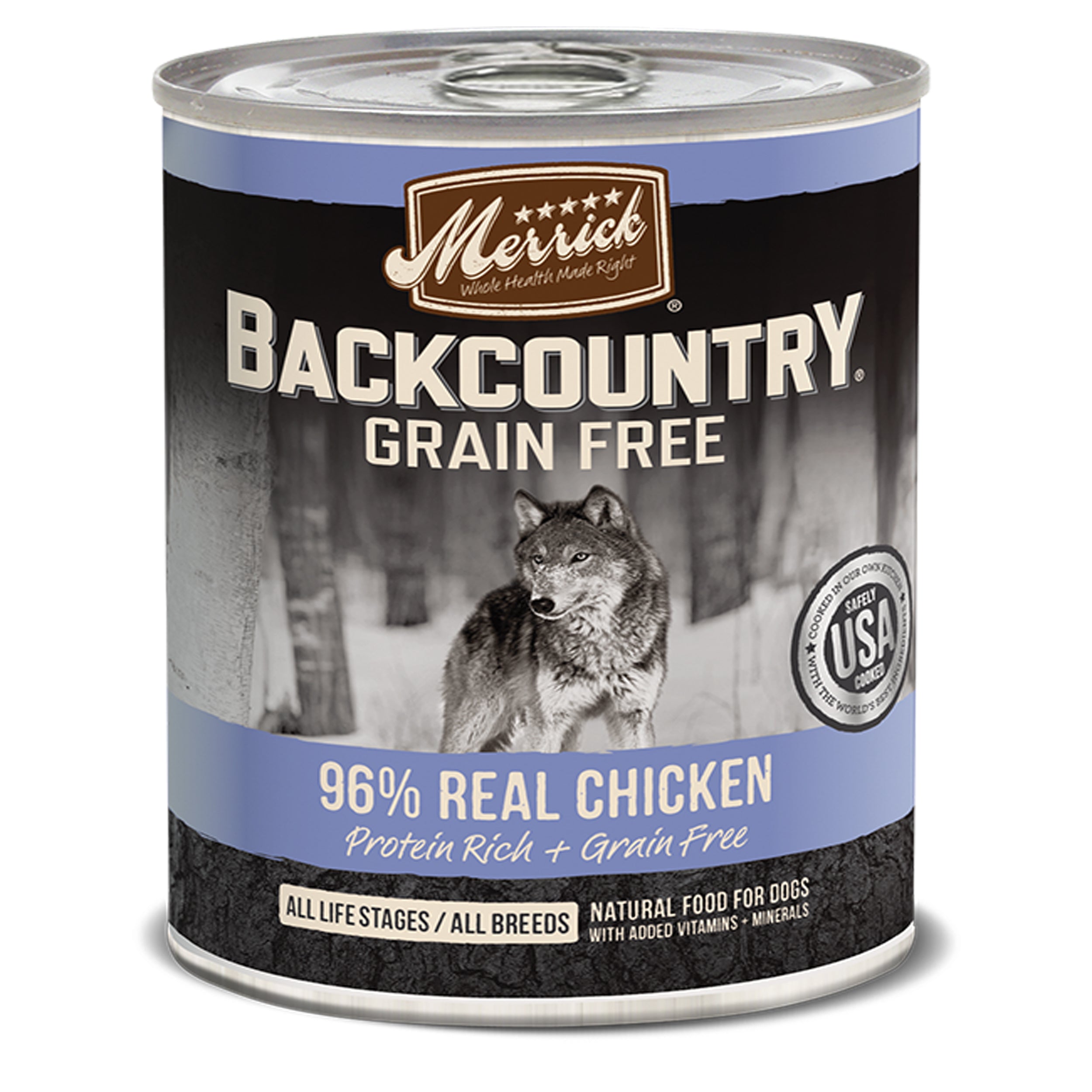 Merrick Backcountry 96% Chicken Wet Dog Food, 12.7 oz (Case of 12)