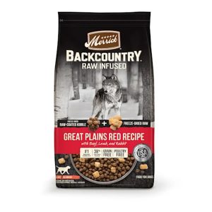 Merrick Backcountry Raw Infused Grain-Free Great Plains Red Meat Dog Food, 20 lb