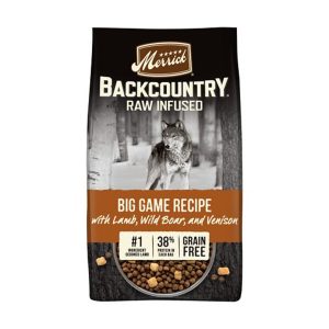 Merrick Backcountry Raw Infused Grain-Free Big Game Dry Dog Food, 20 lb
