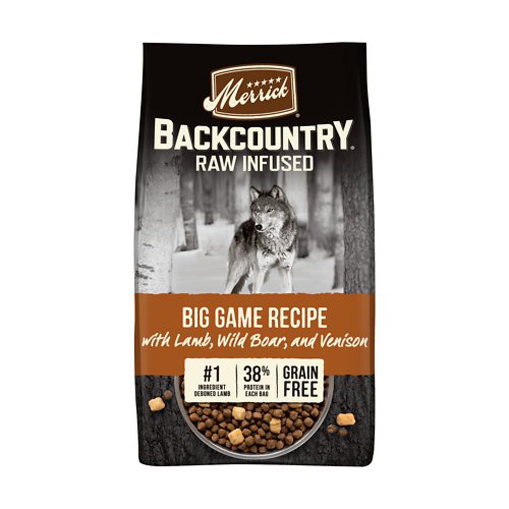 Merrick Backcountry Raw Infused Grain-Free Big Game Dry Dog Food, 20 lb
