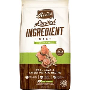 Merrick Limited Ingredient Diet Grain-Free Real Lamb Dry Dog Food, 22 lb