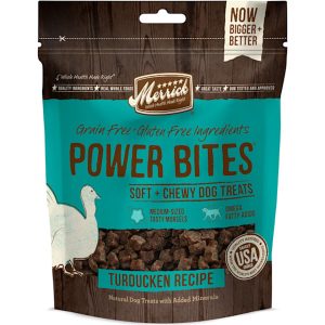 Merrick Power Bites Turducken Dog Treats, 6 oz (Case of 6)