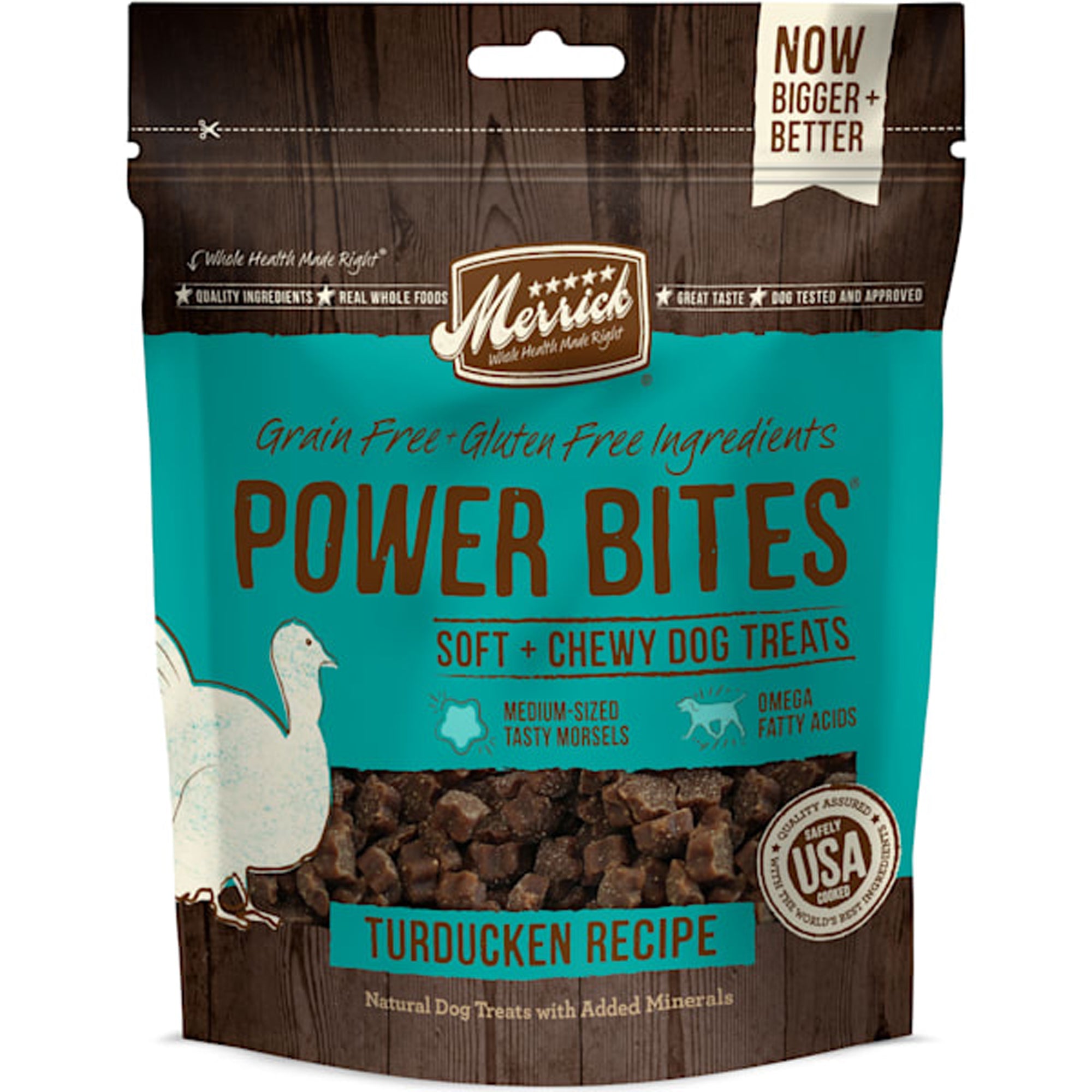 Merrick Power Bites Turducken Dog Treats, 6 oz (Case of 6)