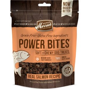 Merrick Power Bites Salmon Dog Treats, 6 oz (Case of 6)