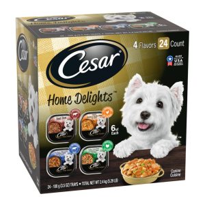 CESAR Home Delights Variety Pack, 3.5 oz, 24 Pack