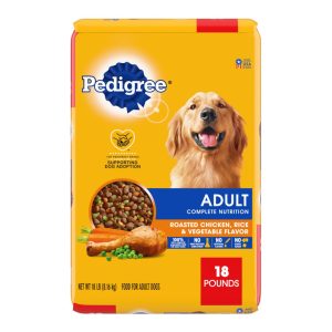 Pedigree Adult Complete Nutrition Roasted Chicken Dry Dog Food, 18 lb