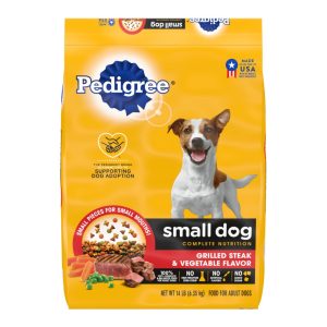 Pedigree Small Breed Grilled Steak & Vegetable Dry Dog Food, 14 lb