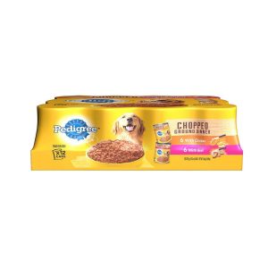 Pedigree Chopped Ground Dinner Multipack, Beef & Chicken, 13.2 oz (12 Pack)