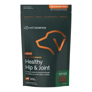 VetriScience GlycoFlex Hip & Joint Chews for Dogs, Bacon, 45 Count