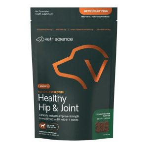 VetriScience GlycoFlex Hip & Joint Chews for Dogs, Peanut Butter, 45 Count