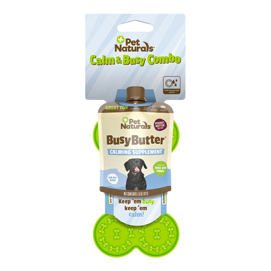Pet Naturals Busy Butter Calming Peanut Butter with Lick Mat, 1.5 oz