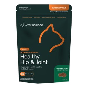 VetriScience Ultimate Strength Hip & Joint Chews for Cats, Chicken, 30 ct