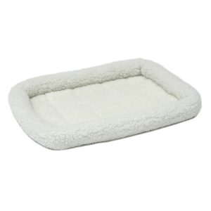 QuietTime Bolster Dog Bed White