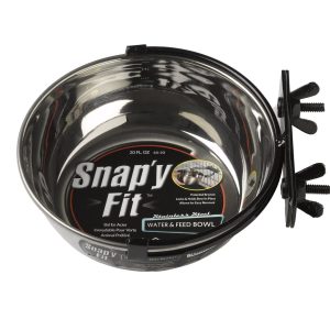 MidWest Snap'y Fit Stainless Steel Dog Food & Water Bowl 20oz