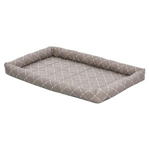 QuietTime Couture Ashton Bolster Dog Bed Mushroom 36 in