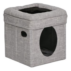 MidWest Curious Cat Cube Silver 15x15