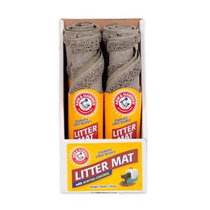 Arm & Hammer Half Circle Litter Mat Pearl Tan 23.5x14