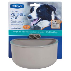 Petmate No Spill Kennel Cup Large Gray Large