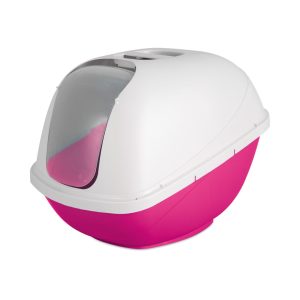Petmate Basic Hooded Cat Litter Box Pink