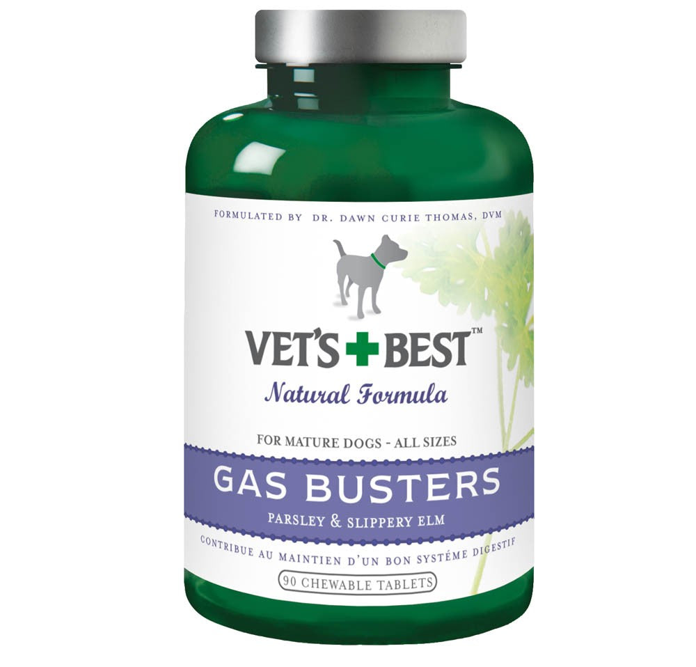 Vet's Best Gas Busters Tablets for Dogs, 90 Count