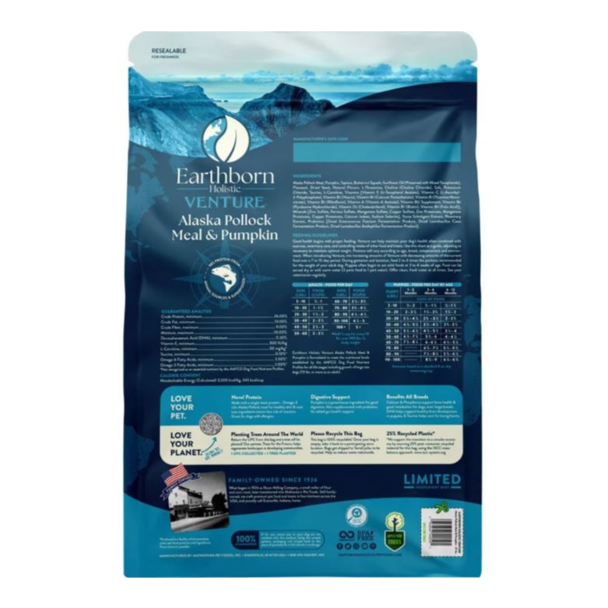 Earthborn Holistic Venture LID Dog Food, Alaska Pollock & Pumpkin - Image 3