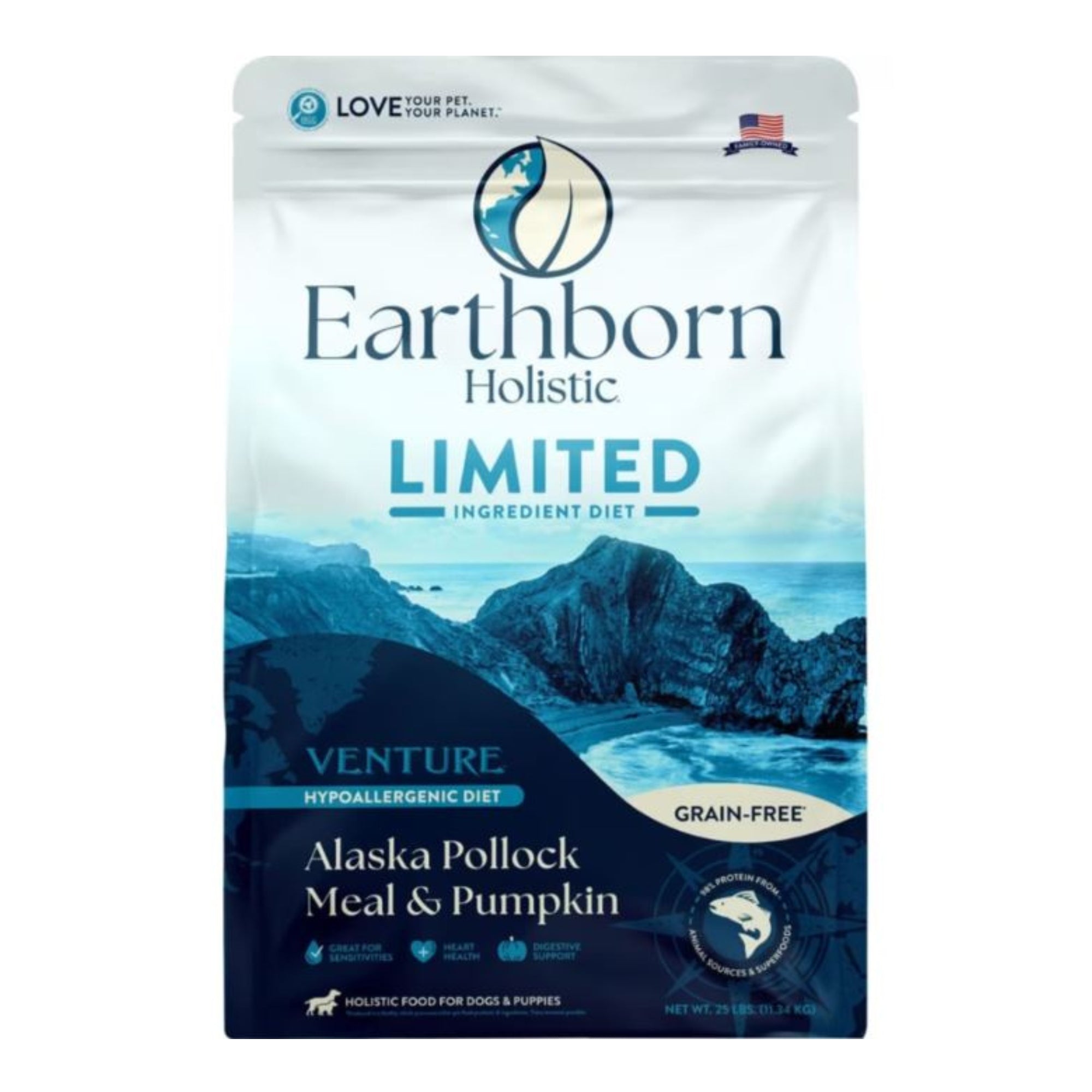 Earthborn Holistic Venture LID Dog Food, Alaska Pollock & Pumpkin - Image 2