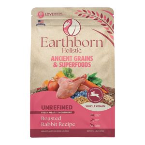 Earthborn Holistic Unrefined Roasted Rabbit Ancient Grains Dog Food, 4 lb