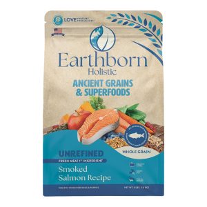 Earthborn Holistic Unrefined Smoked Salmon Ancient Grains Dog Food, 4 lb