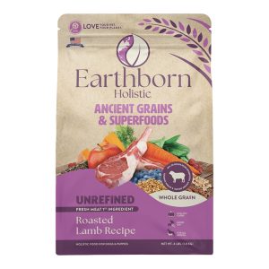 Earthborn Holistic Unrefined Roasted Lamb Ancient Grains Dog Food, 4 lb